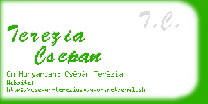 terezia csepan business card